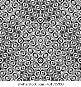 Design seamless monochrome geometric pattern. Abstract striped background. Vector art