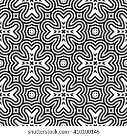 Design seamless monochrome geometric pattern. Abstract striped background. Vector art