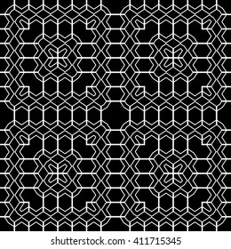 Design seamless monochrome geometric pattern. Abstract zigzag background. Vector art