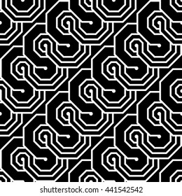 Design seamless monochrome geometric pattern. Abstract diagonal background. Vector art