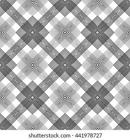 Design seamless monochrome geometric pattern. Abstract background. Vector art. No gradient