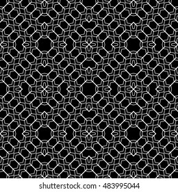 Design seamless monochrome geometric pattern. Abstract zigzag background. Vector art