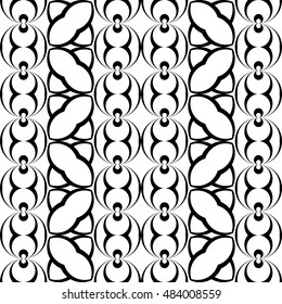 Design seamless monochrome geometric pattern. Abstract background. Vector art