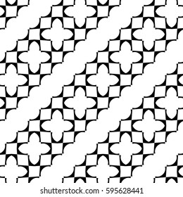 Design seamless monochrome geometric pattern. Abstract grid background. Vector art