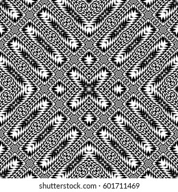 Design seamless monochrome geometric pattern. Abstract illusion background. Vector art. No gradient