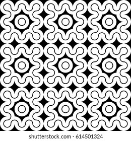 Design seamless monochrome geometric pattern. Abstract background. Vector art