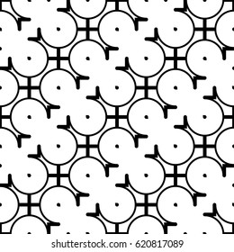 Design seamless monochrome geometric pattern. Abstract background. Vector art