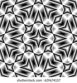 Design seamless monochrome geometric pattern. Abstract background. Vector art. No gradient