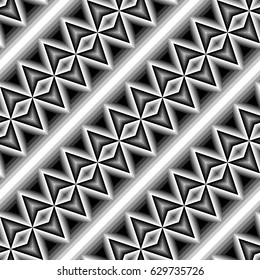 Design seamless monochrome geometric pattern. Abstract background. Vector art. No gradient