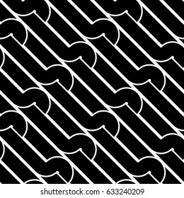 Design seamless monochrome geometric pattern. Abstract background. Vector art