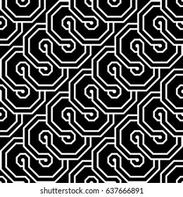 Design seamless monochrome geometric pattern. Abstract diagonal background. Vector art