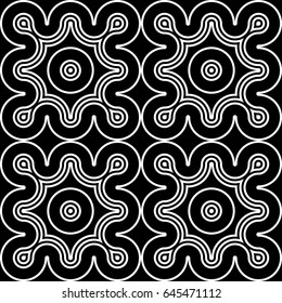 Design seamless monochrome geometric pattern. Abstract striped background. Vector art