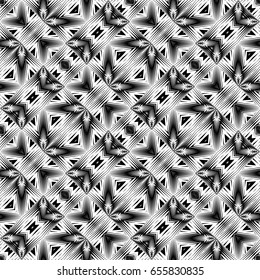 Design seamless monochrome geometric pattern. Abstract lattice background. Vector art. No gradient