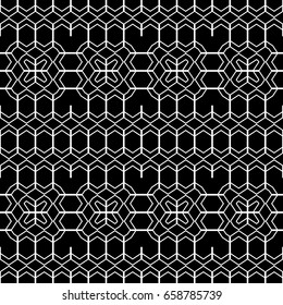 Design seamless monochrome geometric pattern. Abstract zigzag background. Vector art
