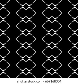 Design seamless monochrome geometric pattern. Abstract background. Vector art. No gradient