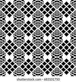 Design seamless monochrome geometric pattern. Abstract grid background. Vector art. No gradient