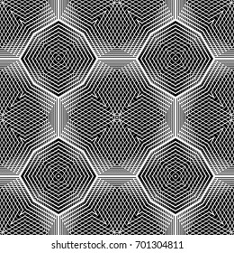 Design seamless monochrome geometric pattern. Abstract grid background. Vector art. No gradient
