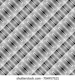 Design seamless monochrome geometric pattern. Abstract background. Vector art. No gradient