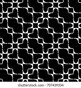 Design seamless monochrome geometric pattern. Abstract grid background. Vector art