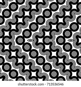 Design seamless monochrome geometric pattern. Abstract zigzag background. Vector art