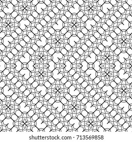 Design seamless monochrome geometric pattern. Abstract zigzag background. Vector art