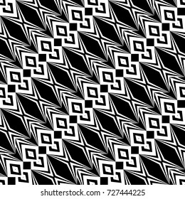 Design seamless monochrome geometric pattern. Abstract background. Vector art. No gradient