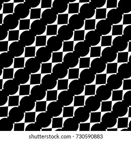 Design seamless monochrome geometric pattern. Abstract background. Vector art. No gradient