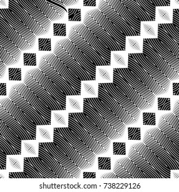 Design seamless monochrome geometric pattern. Abstract background. Vector art. No gradient