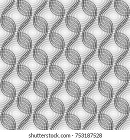 Design seamless monochrome geometric pattern. Abstract lines textured background. Vector art. No gradient