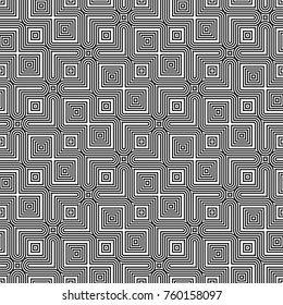 Design seamless monochrome geometric pattern. Abstract stripy background. Vector art