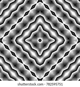 Design seamless monochrome geometric pattern. Abstract background. Vector art. No gradient