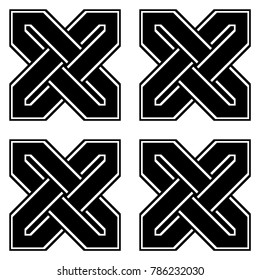 Design seamless monochrome geometric pattern. Abstract background. Vector art