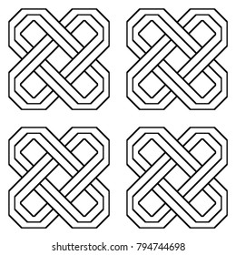 Design seamless monochrome geometric pattern. Abstract background. Vector art