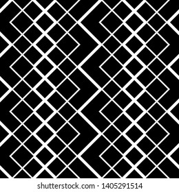 Design seamless monochrome geometrical pattern. Abstract zigzag background. Vector art