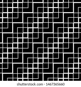 Design seamless monochrome geometrical pattern. Abstract zigzag background. Vector art