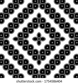 Design seamless monochrome grating decorative pattern. Abstract diamond background. Vector art