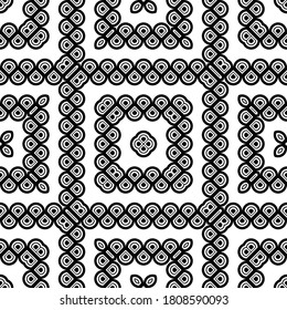 Diseño de un patrón decorativo de grava monocromo sin fisuras. Antecedentes de diamante abstracto. Arte vectorial