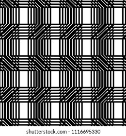 Design seamless monochrome grating pattern. Abstract background. Vector art