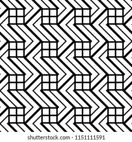 Design seamless monochrome grating pattern. Abstract background. Vector art