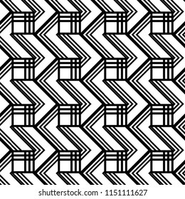 Design seamless monochrome grating pattern. Abstract background. Vector art
