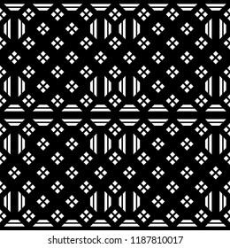 Design seamless monochrome grating pattern. Abstract geometric background. Vector art