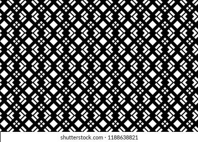 Design seamless monochrome grating pattern. Abstract geometric background. Vector art