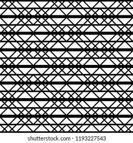 Design seamless monochrome grating pattern. Abstract geometric background. Vector art