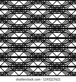 Design seamless monochrome grating pattern. Abstract geometric background. Vector art