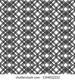 Design seamless monochrome grating pattern. Abstract geometric background. Vector art