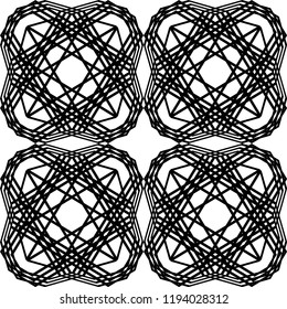 Design seamless monochrome grating pattern. Abstract geometric background. Vector art