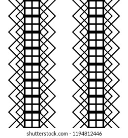 Design seamless monochrome grating pattern. Abstract geometric background. Vector art