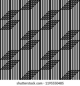 Design seamless monochrome grating pattern. Abstract geometric background. Vector art