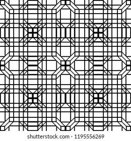 Design seamless monochrome grating pattern. Abstract geometric background. Vector art