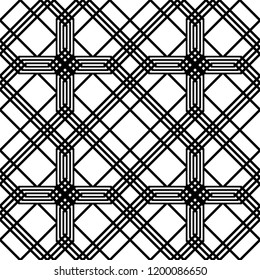 Design seamless monochrome grating pattern. Abstract background. Vector art